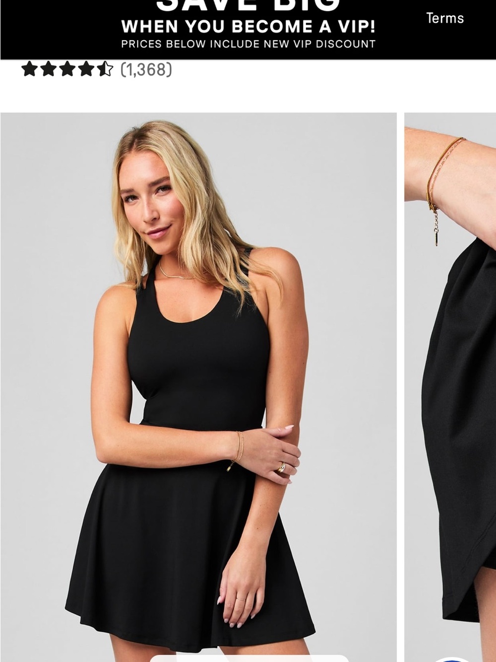 Fabletics Black Sleeveless Racerback Mini Dress